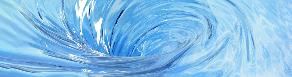 a funnel swirling through a glass of water which symbolizes how health risk assessments utilize the full funnel in marketing